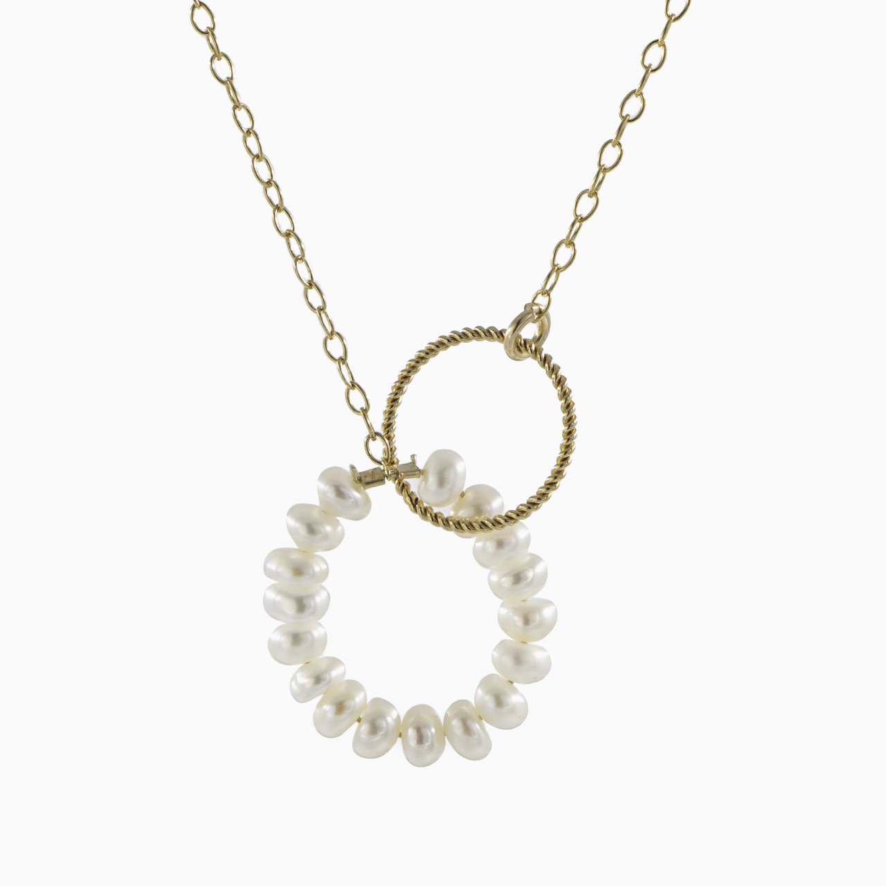 Colier cerc 1,5 cm perla de cultura [2]