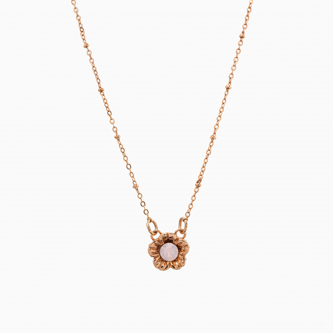 Colier cristale Austria rose opal elemente metalice placate cu aur [1]