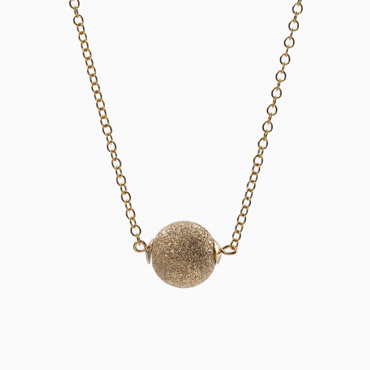 Colier/lant Gold Filed 1/20 cu bila de 10 mm lungime 42 cm [2]