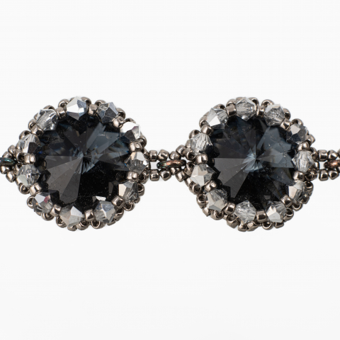 Bratara argint cristale Austria black diamond margele japoneze [1]