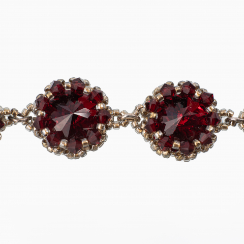 Bratara argint cristale Austria ruby margele japoneze [1]