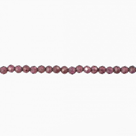 Bratara argint pietre semipretioase granat microfatetat de 2.5 mm lungime 17-20 cm [1]