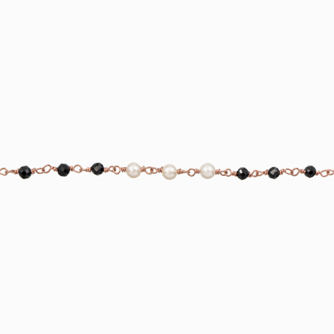 Bratara argint pietre semipretioase microfatetate spinel de 4 mm perle de cultura lungime reglabila [1]