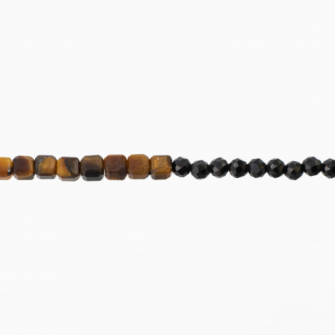 Bratara argint pietre semipretioase spinel si ochi de tigru microfatetate 2 mm si cuburi de 2 mm lungime 16-19 cm [1]