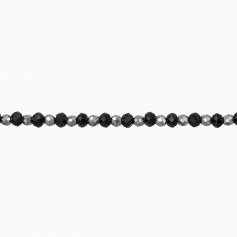 Bratara argint spinel microfatetat 2,5 mm hematit elecroplacat argintiu [1]