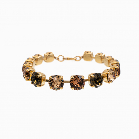 Colectii bijuterii si accesorii - Bratara cristale Austria, mix culori light colorado topaz, golden topaz, light topaz,  smoky quartz