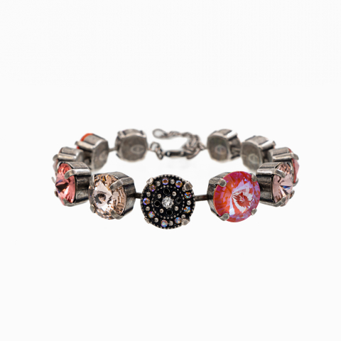 Colectia Crystals - Bratara cristale Austria, mix culori rose peach, light peach, golden shadow