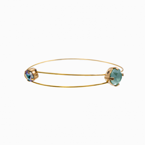 Colectia Crystals - Bratara cristale SW Austria caribbean blue opal, aquamarine transmission