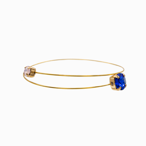 Colectia Crystals - Bratara cristale SW Austria royal blue, rose water opal
