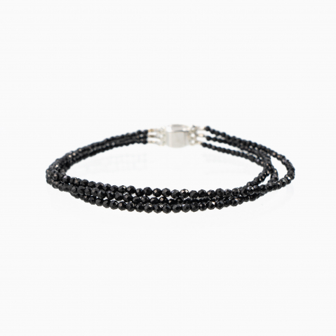 Bratara pietre semipretioasemargele microfatetate spinel 2 mm lungime 18 cm 3 randuri Bratari dama - Bratara pietre semipretioasemargele microfatetate spinel 2 mm lungime 18 cm 3 randuri