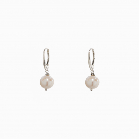 Cercei dama - Cercei argint perla de cultura de 4 mm