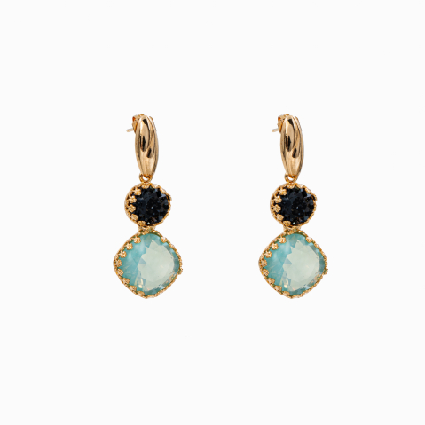 Colectia Crystals - Cercei cristale Austria montana blue, pacific opal