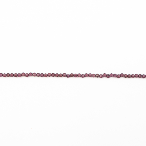 Colier argint pietre semipretioase granat microfatetat 2 mm lungime 38 cm [1]