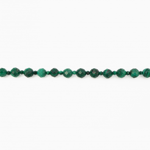 Colier argint pietre semipretioase malachit de 5 mm lungime 40 cm [1]
