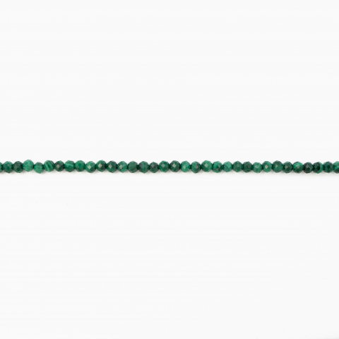 Colier argint pietre semipretioase malachit microfatetat 2,5 mm lungime 42 cm [1]
