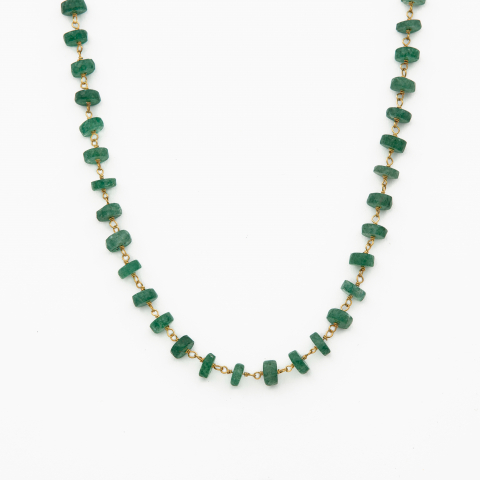 Coliere dama - Colier argint pietre semipretioase microfatetate onix verde 6.5mm  lungime 42 cm