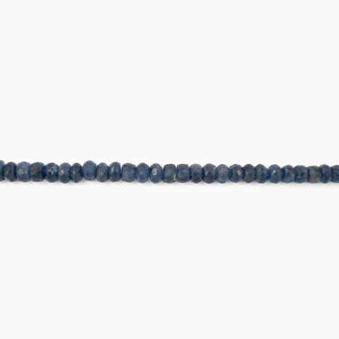 Colier argint pietre semipretioase safir albastru discuri microfatetate de la 4 la 6 mm lungime 50 cm [1]