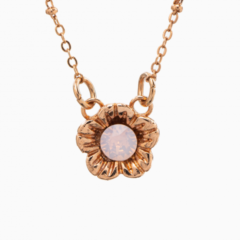 Colier cristale Austria rose opal elemente metalice placate cu aur [1]
