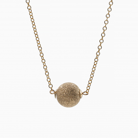 Colier/lant Gold Filed 1/20 cu bila de 10 mm lungime 42 cm [1]