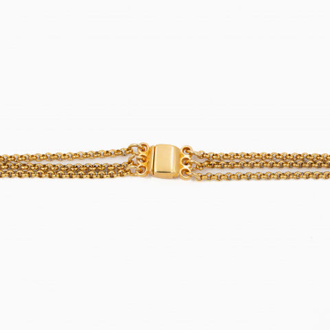 Colier perle Austria si elemente metalice placate cu aur lungime 44 cm [1]