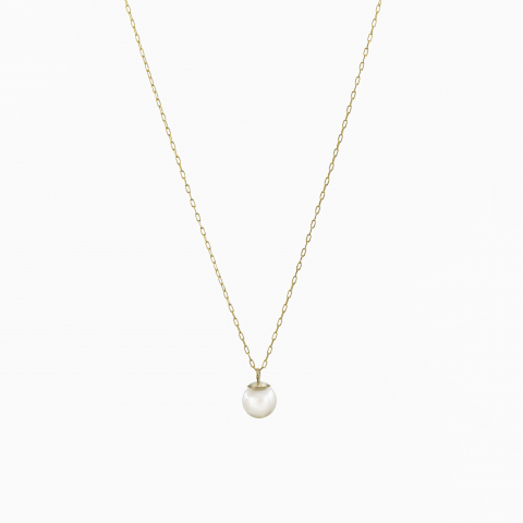 Colectia Pure Pearls - Colier perle cultura 7 mm jad 4 mm lant Gold filled 1/20 14K