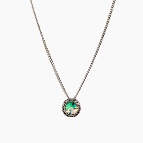 Colectia Crystals - Pandantiv cristal Austria Paradise Shine montat in caseta argint antichizat