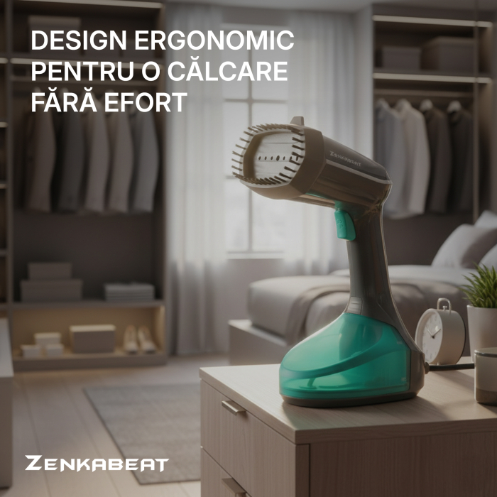 Aparat de calcat vertical Zenkabeat V10-Pro, Putere 2500W, Fier de Calcat portabil cu incalzire in 30 Secunde, Rezervor 340ml, Functie oprire automata, 4 Programe, Statie de calcat cu jet de abur 40g/ [2]