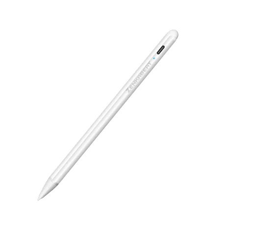 RESIGILAT - Stylus iPad Touch Pen ZENKABEAT 2nd Gen, Functie TILT, Touch Control, Fara Lag, Functie de Respingere a Palmei, Design Magnetic, Alb [1]
