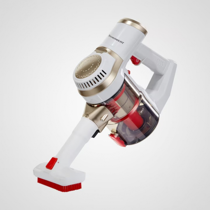 Resigilat Aspirator vertical fara fir 2n1 Zenkabeat X-89 V2 Max, 2x filtru true-hepa,18-28 KPA 220W, functie Turbo, autonomie pana la 45min, Perie Led si Electrica, Baterie 15000 Mah Alb [3]