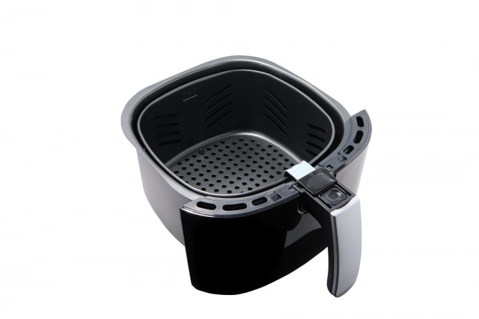 Resigilat Friteuza cu aer cald Zenkabeat Air Fryer Smart Heating, 1400W, 8 programe gatire, capacitate 4.5L, temperatura ajustabila 80-200°C, timer 60 minute, pot detasabil, display digital, Negru [4]