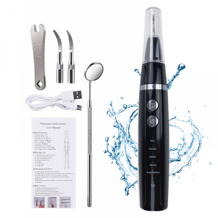 Dispozitiv pentru eliminare tartru, ZENKABEAT Smart Sonic Pro, 5 moduri de lucru, Ultrasonic, Negru [5]