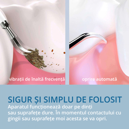 Dispozitiv pentru eliminare tartru, ZENKABEAT Smart Sonic Pro, 5 moduri de lucru, Ultrasonic, Negru [9]