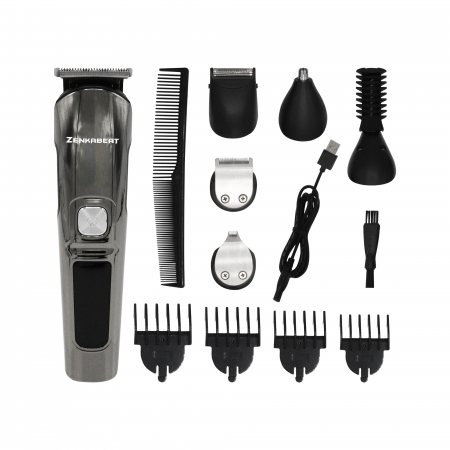 Ingrijire Personala - Aparat de tuns si ras profesional Zenkabeat MK-S900 Premier, Multifunctional All-in-One 11in1, pentru par, barba, nas, inghinal si corp, 8800 rpm, Tehnologie Sharp-Cut, 2 Trepte de viteza