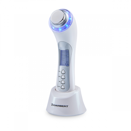 Ingrijire Personala - Aparat profesional pentru Tratament curatare faciala completa, Zenkabeat 10T-Plus, Dispozitiv masaj facial, Anti rid, anti imbatranire, Functie tratare acnee si cosuri, Ioni Negativi-pozitivi