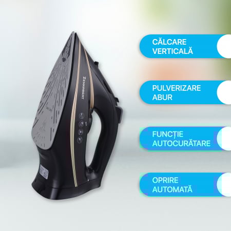 Resigilat Fier de calcat Zenkabeat Ultimate Power-Steam ST2, 3000W, Rezervor aparat 360ml, Functie auto curatare, Auto oprire, Talpa Ceramica Auto-Clean, Sistem Anticalcar, Jet de abur 260g/min [5]