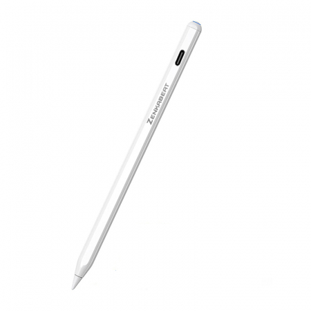 Produse Resigilate - Resigilat Stylus iPad Touch pen 3rd gen 2023 Zenkabeat cu incarcare Wireless pentru iPad Apple, pix de inalta precizie, Tilt, Touch Control, Functie respingere palma, USB-C, No Lag, design magnetic