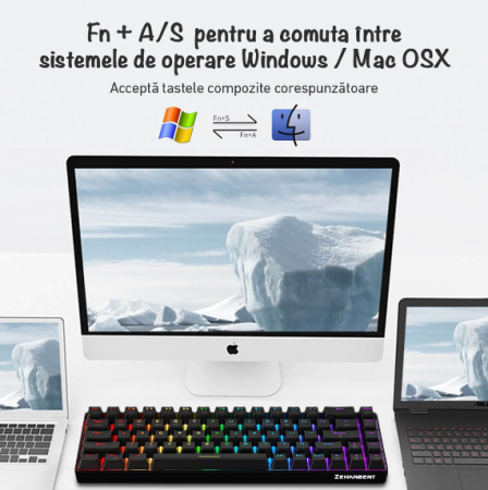 Tastatura Mecanica Wireless/ Fir ZENKABEAT [1]