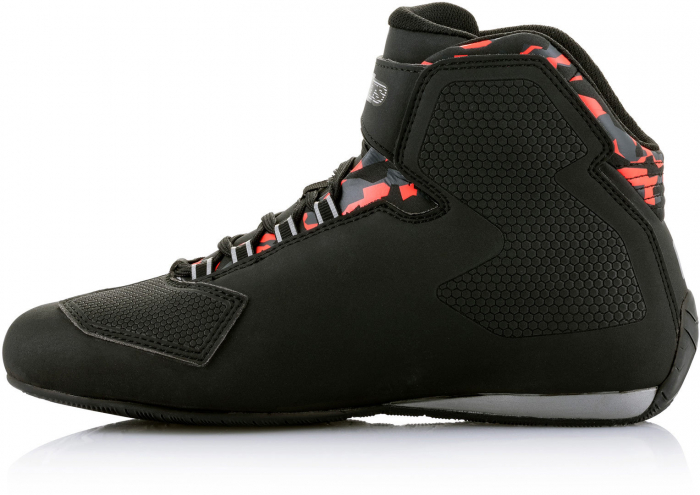 Ghete Moto Sektor Waterproof, Negru-Rosu [3]
