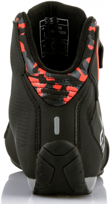 Ghete Moto Sektor Waterproof, Negru-Rosu [5]
