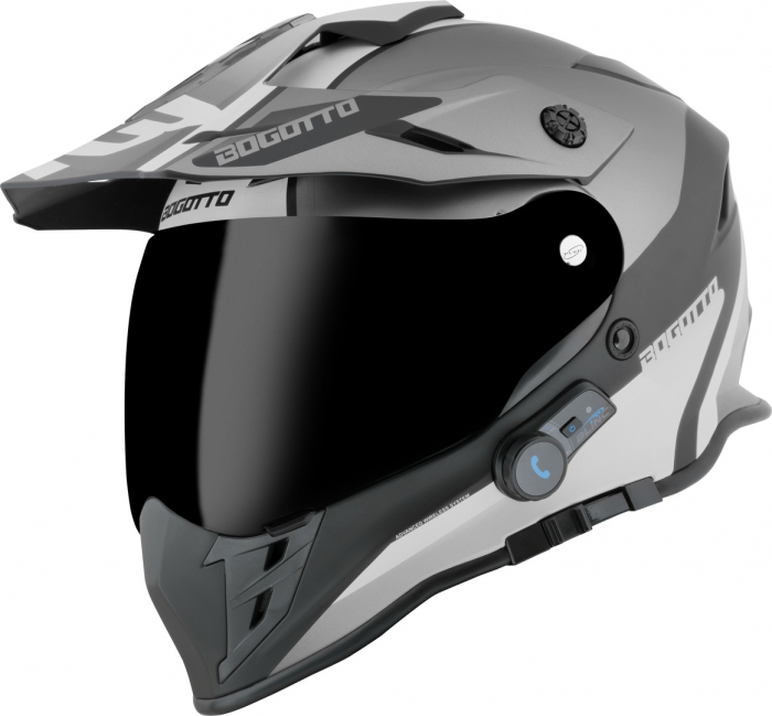 Casca Bogotto H331 BT Tour EVO Bluetooth Enduro Gri Mat [2]