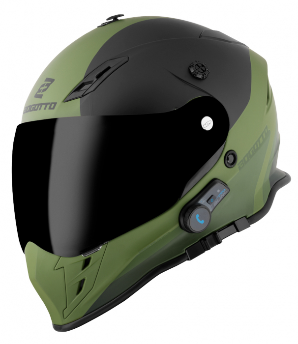 Casca Bogotto H331 BT Tour EVO Bluetooth Enduro Verde Mat [3]