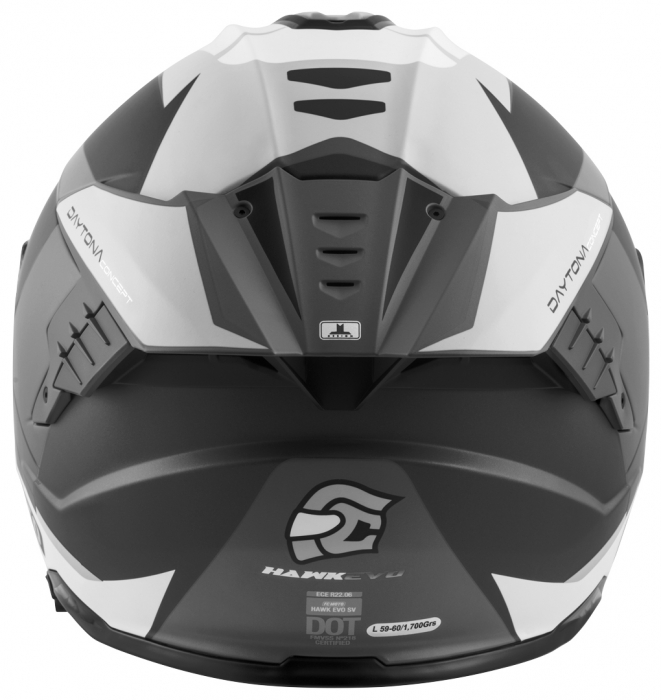 Casca Moto Hawk EVO-X, Negru/Gri/Alb, Mat [3]