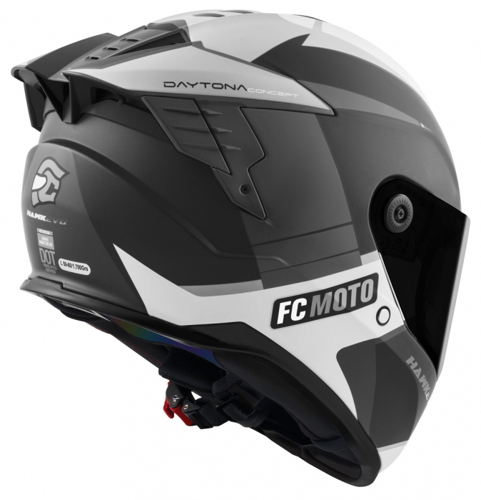 Casca Moto Hawk EVO-X, Negru/Gri/Alb, Mat [5]