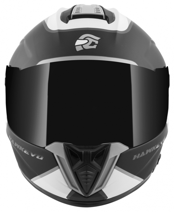 Casca Moto Hawk EVO-X, Negru/Gri/Alb, Mat [2]