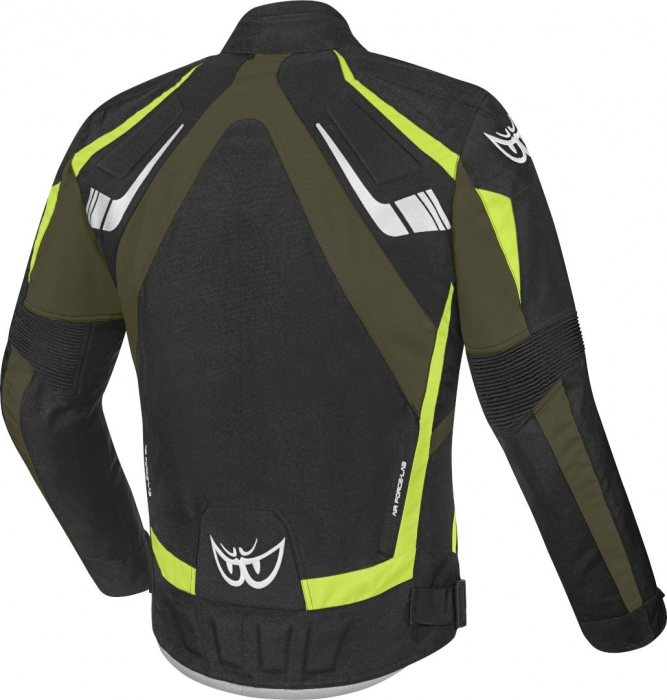 Geaca moto textil Berik Radic, Negru-Verde [2]