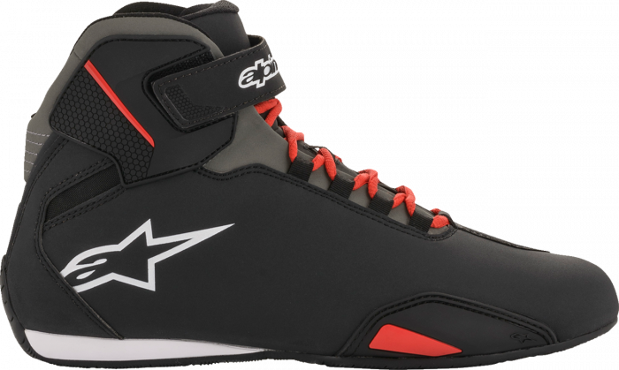 Ghete moto Alpinestars Sektor, Negru-Alb-Rosu [2]