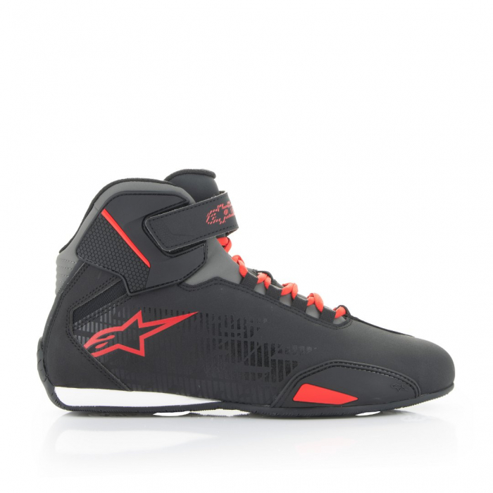 Ghete moto Alpinestars Sektor, Negru-Rosu [5]
