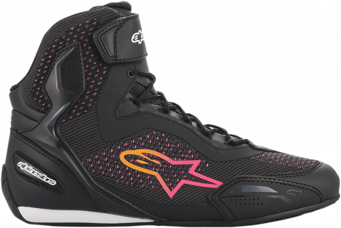 Ghete Moto Alpinestars Stella Faster-3 Rideknit Negru-Roz-Galben [2]