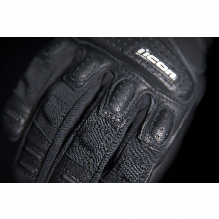 Manusi moto din piele ICON SUPERDUTY 2, Negru M [4]