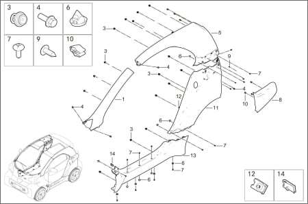Autovehicule electrice si Piese de schimb - ARIPA STANGA SPATE XEV YOYO